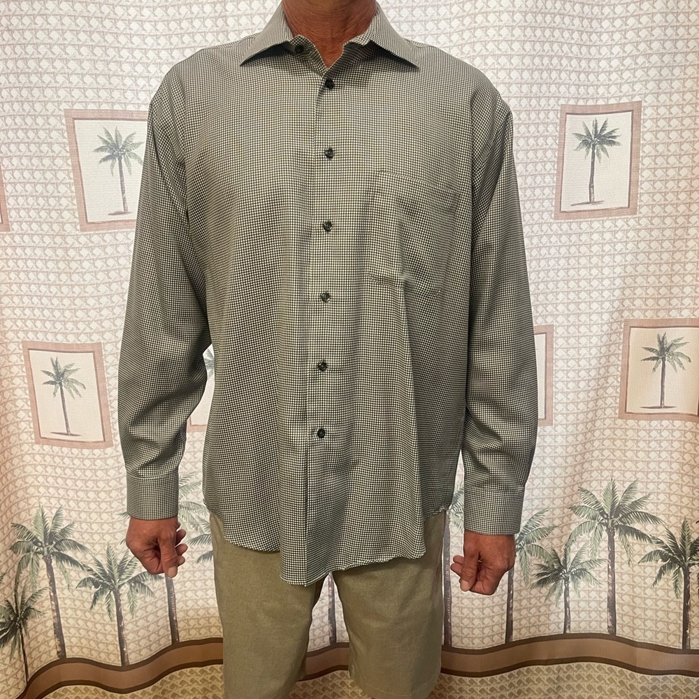Mens long sleeve dress shirt Punto-Uomo size large